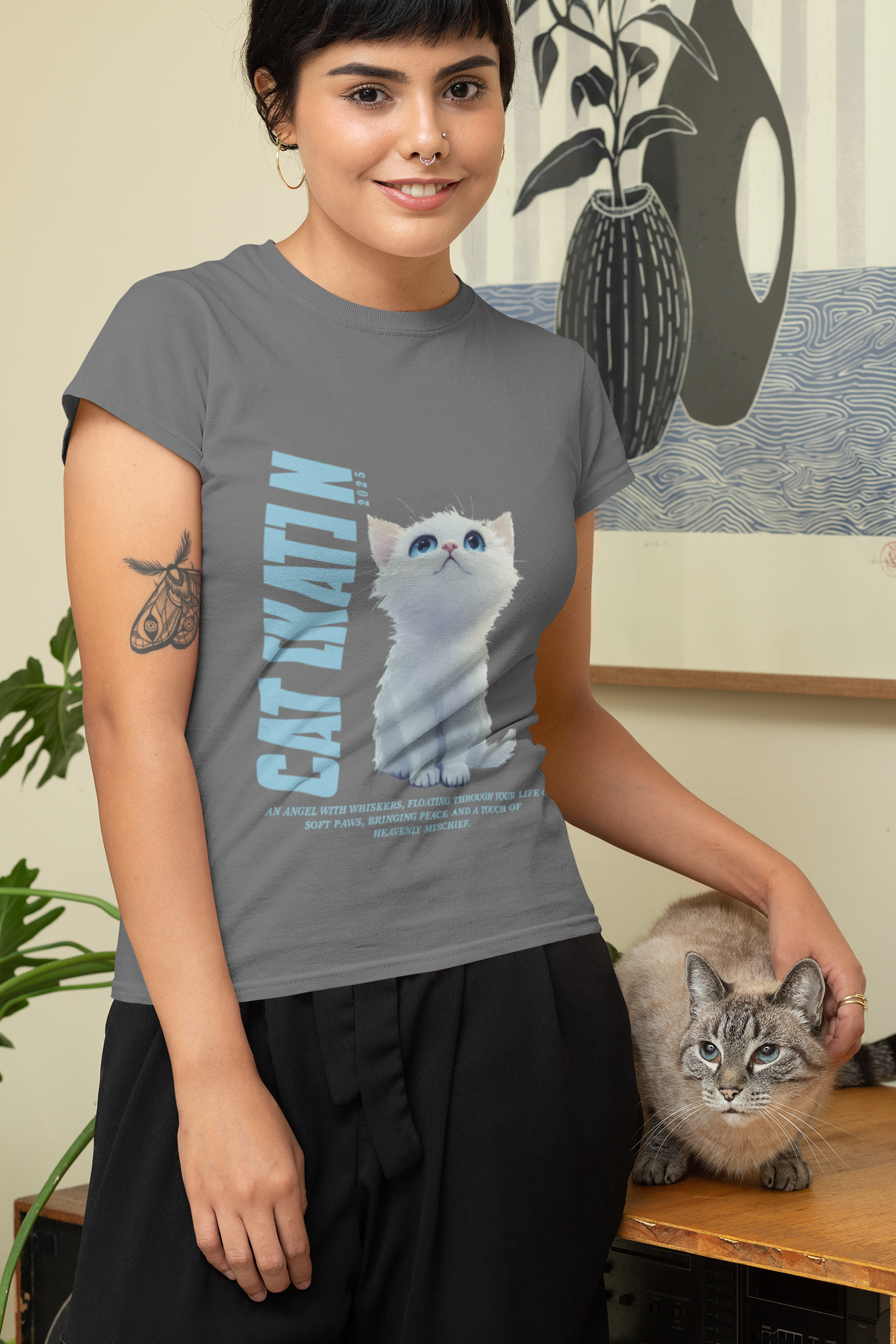 Laugh and Love Cat Tees