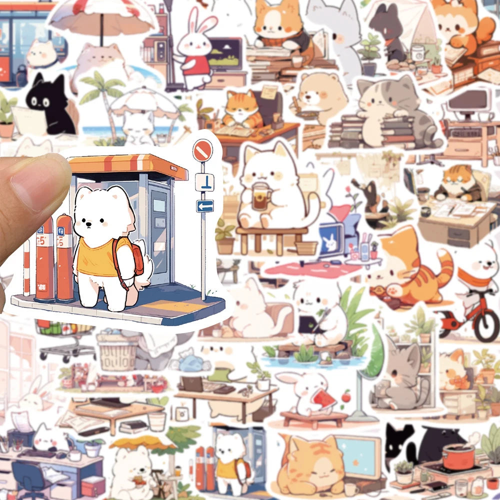 Cute Anime Animal Waterproof Sticker's [MELT YOUR FRIENDS HEARTS]