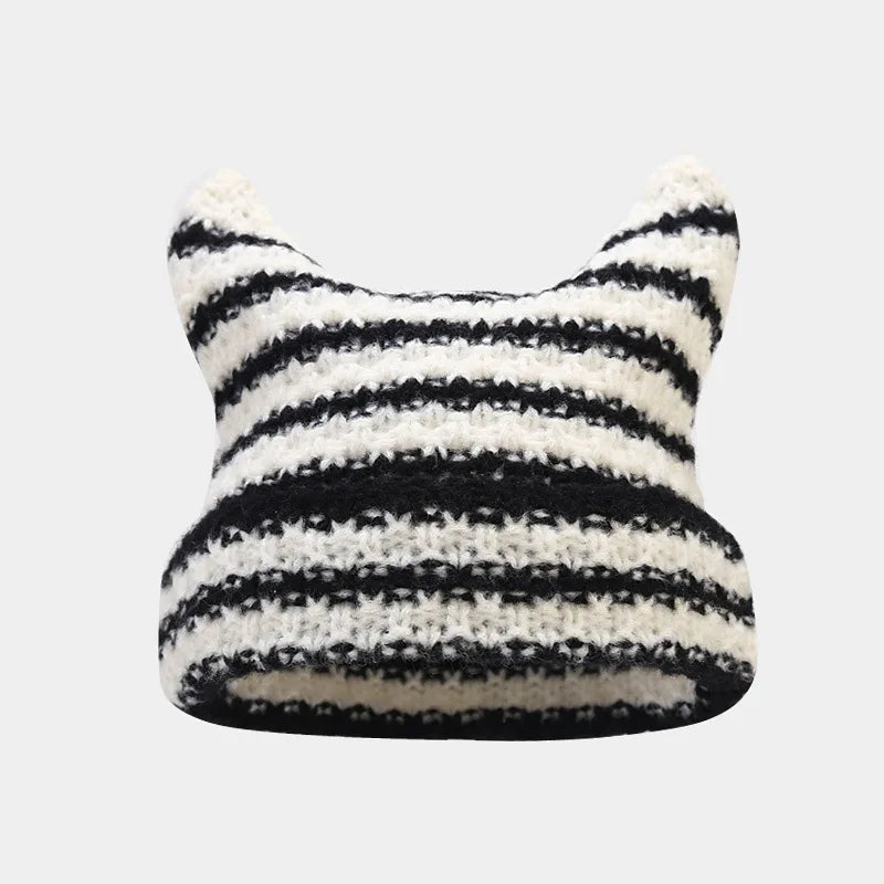 Knitted Cat Ears Winter Hat [Meow-velous Style]