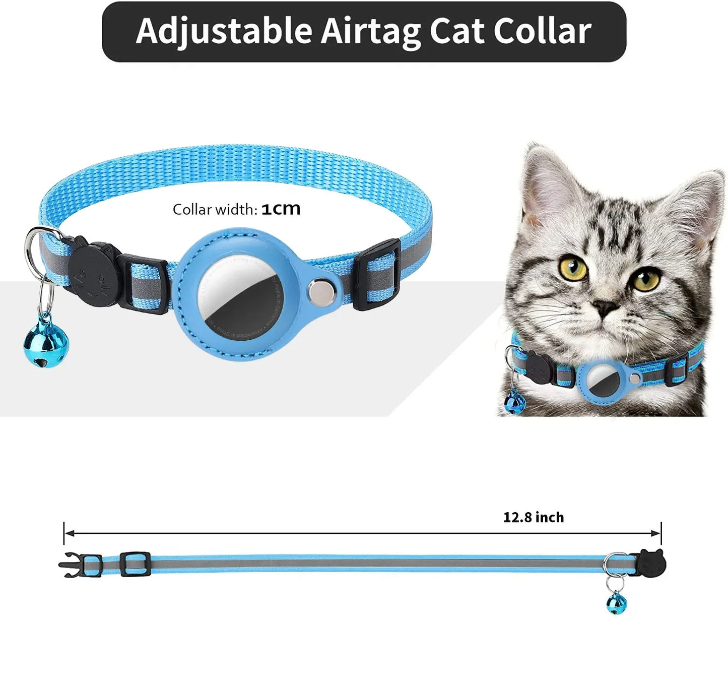 Cat AirTag Holder Collar [Track with Purrfection]