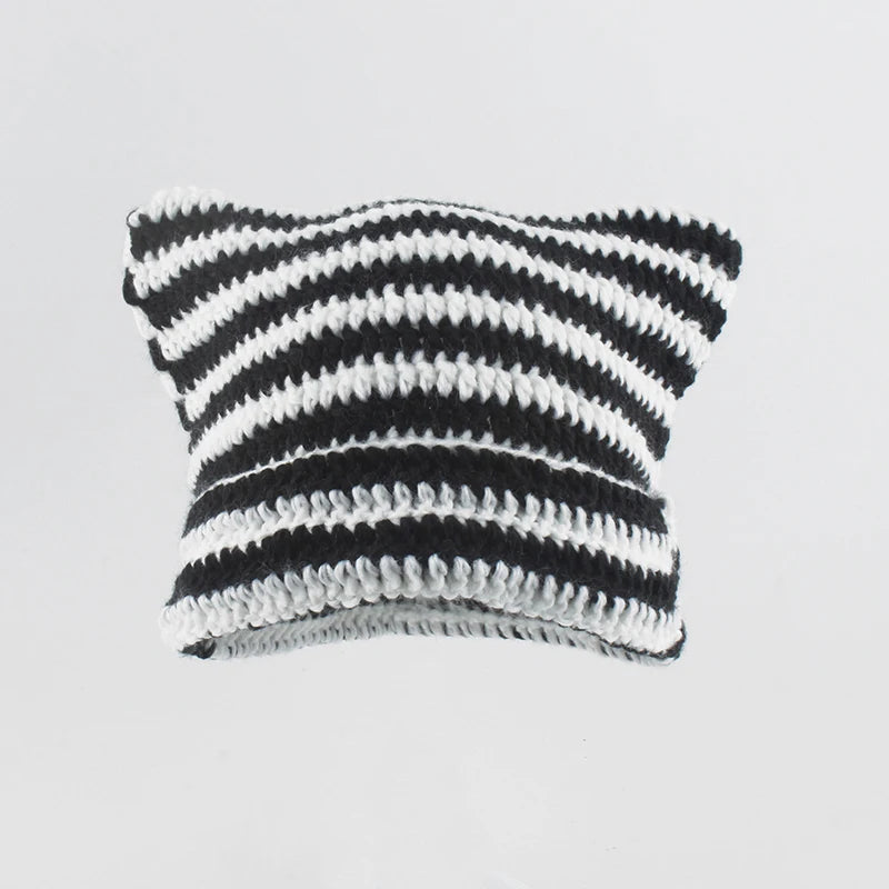 Knitted Cat Ears Winter Hat [Meow-velous Style]