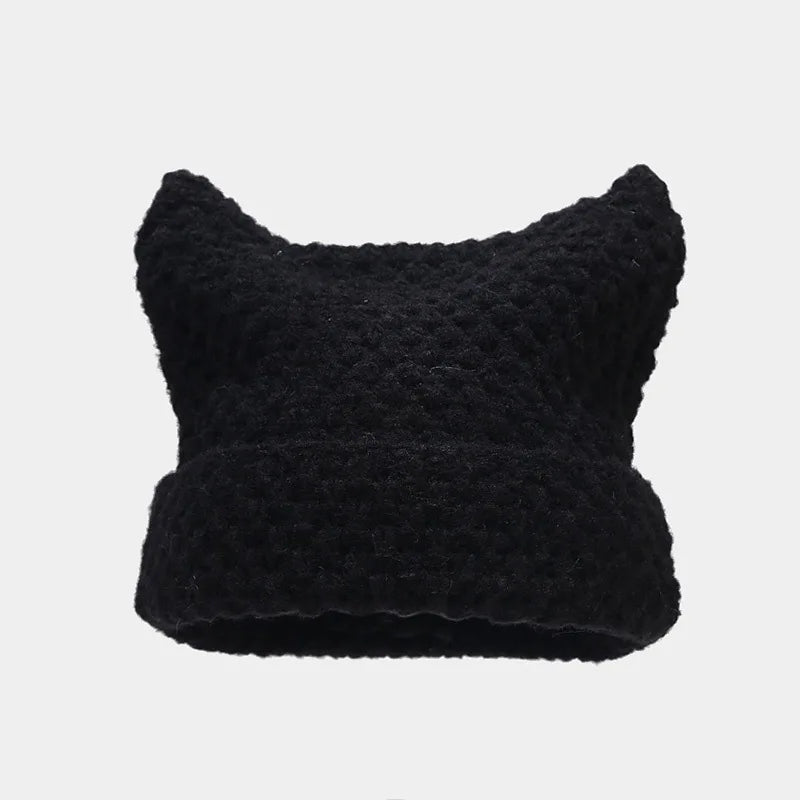 Knitted Cat Ears Winter Hat [Meow-velous Style]