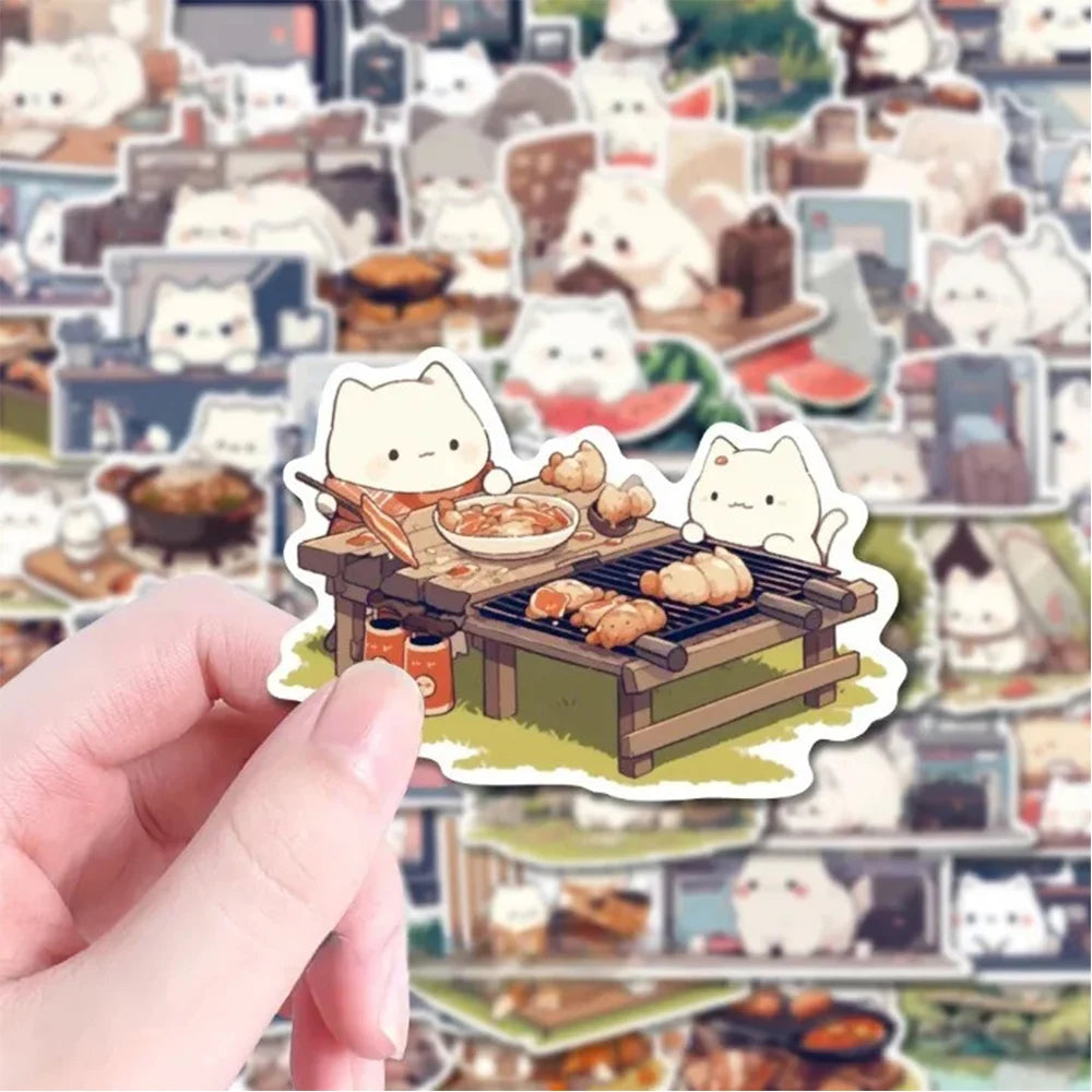 Kawaii Animal Cats Stickers Waterproof [SHARE WITH FRIENDS]