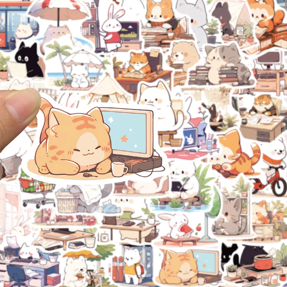 Cute Anime Animal Waterproof Sticker's [MELT YOUR FRIENDS HEARTS]