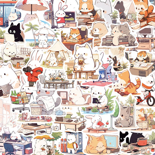 Cute Anime Animal Waterproof Sticker's [MELT YOUR FRIENDS HEARTS]